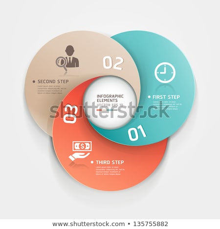 Foto stock: Modern Origami Style Number Options Infographic Illustration