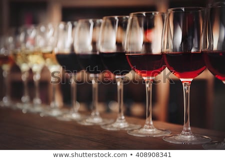 Stock photo: Wine Glasses In A Row