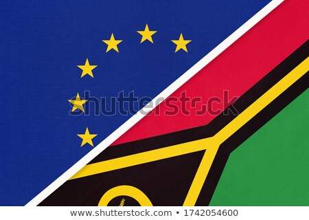 Foto stock: European Union And Vanuatu Flags