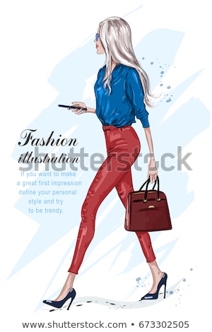 Stockfoto: Fashionable Elegant Lady Posing