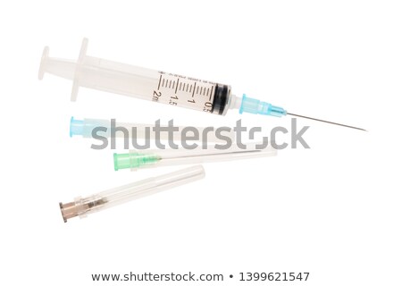 Foto d'archivio: Three Disposable Syringes