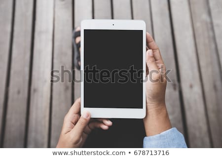 Stockfoto: Person Holding Digital Tablet