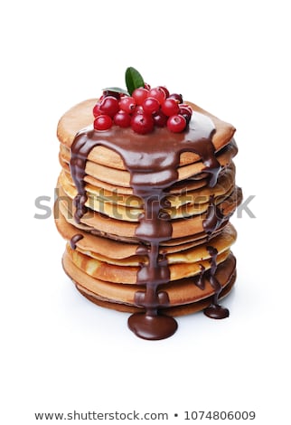 Stock fotó: Delicious Pancakes With Chocolate Drops