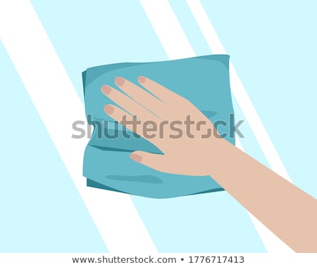 Zdjęcia stock: Hand With Cleaning Cloth