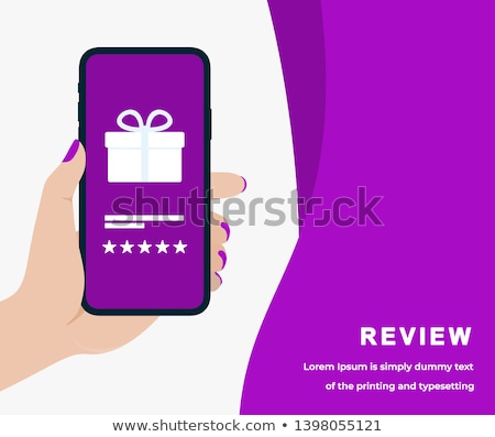 Stock photo: 5 Star Purple Vector Icon Button