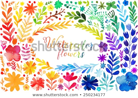 Zdjęcia stock: Abstract Watercolor Stain Background In Many Colors