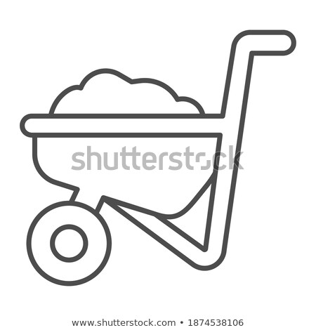 Stok fotoğraf: Wheelbarrow Garden Isolated Grounds Trolley Vector Illustrati