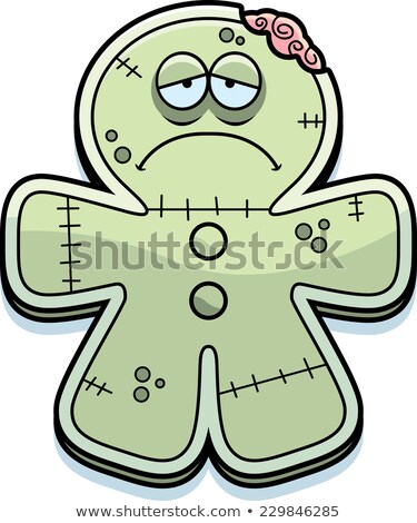 Сток-фото: Sad Cartoon Gingerbread Zombie