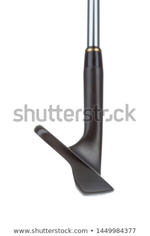 Foto stock: Black 52 Degree Loft Angle Golf Club Wedge Iron Isolated On A Wh