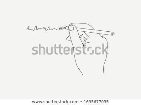 Foto stock: Graphic Design Hand Holding Pencil