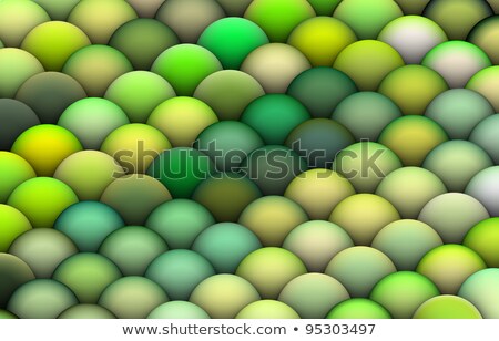 Stok fotoğraf: Isometric 3d Render Of Balls In Multiple Bright Colors