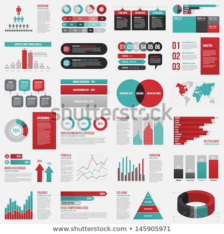 Foto stock: Big Retro Vector Set Of Retro Infographic Elements