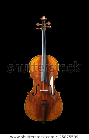 Сток-фото: Cello Over Black