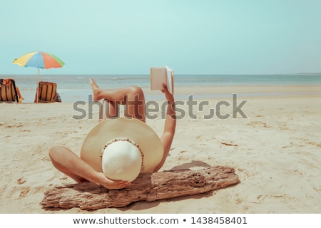 Zdjęcia stock: Portrait Of Young Happy Woman With Travel Vacation Memories Or E