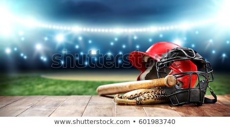 Stock photo: Baseball Equipment And Base On The Field