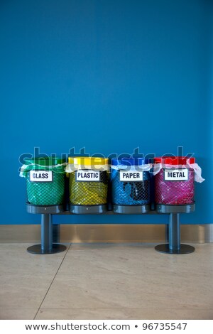 Imagine de stoc: Colorful Recycle Bins Photo