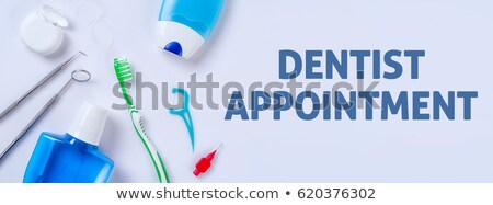 Zdjęcia stock: Oral Care Products On A Light Background - Dentist Appointment