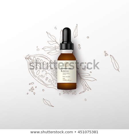 Stock fotó: Vintage Apothecary Bottles With Label On White Background