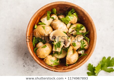 Stock photo: Baked Champignons Mushrooms