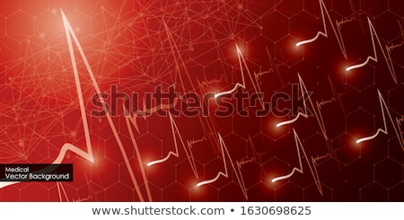 ストックフォト: Abstract Cardiogram On Dark Background Vector Banner Design