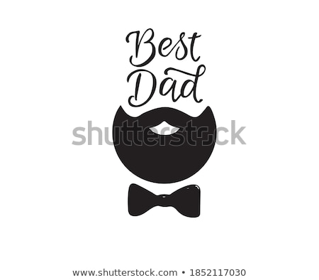 Foto stock: Happy Fathers Day Typography Print - Dads With Beards Are Better Quote Daddy Day Saying Illustratio