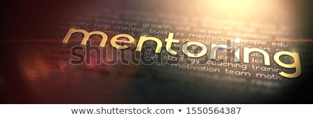 Macro Photo Of Gold Slogan Mentoring Business Concept Stock foto © Tashatuvango