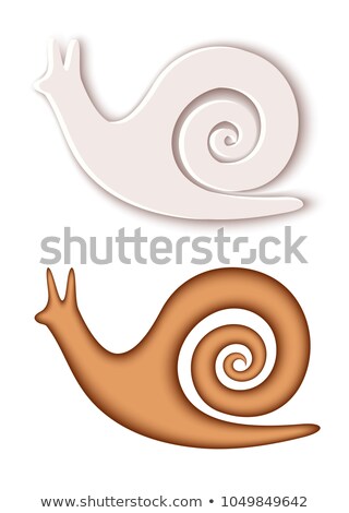 Stock fotó: Vector Modern Volumetric Snails