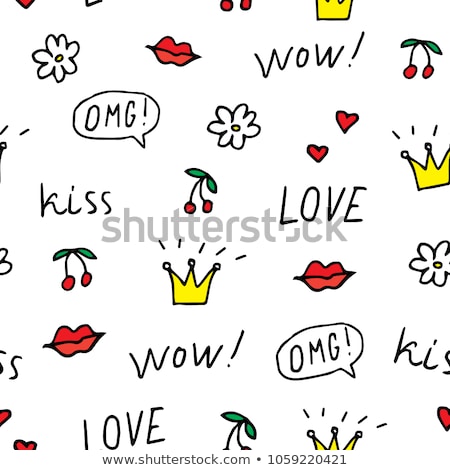Foto stock: The Cherry And Lips