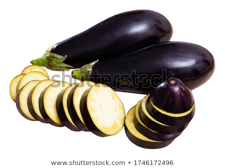 Stock fotó: Eggplant Or Aubergine On White Background