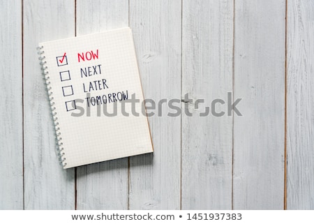 Stock photo: Choosing To Act Now Or Later