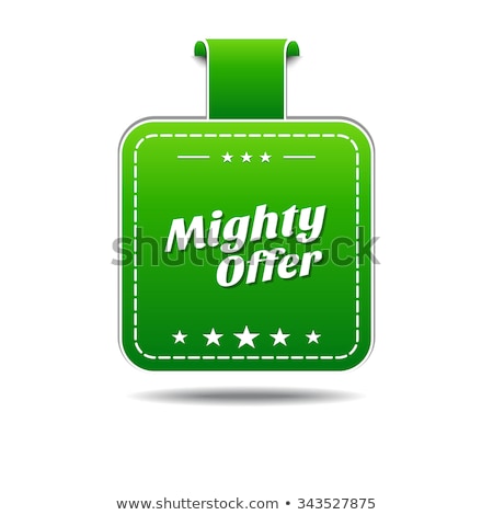 Сток-фото: Mighty Offer Green Vector Icon Design