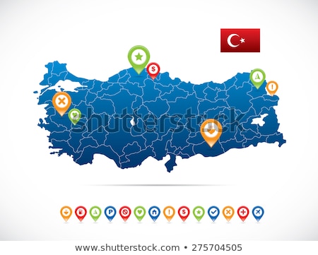 Foto d'archivio: Map Of Turkey Bursa