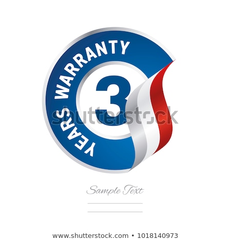 Сток-фото: 3 Years Warranty Blue Vector Icon Design