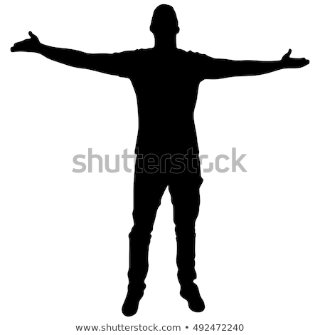 Foto d'archivio: Man Standing With Open Arms