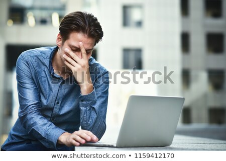 Stockfoto: Stressed Businessman After Business Project Failure