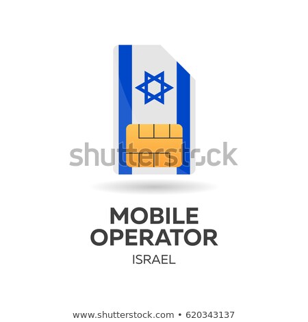 Stock foto: Israel Mobile Operator Sim Card With Flag Vector Illustration