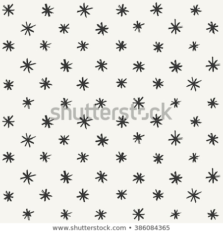 Stockfoto: Winter Seamless Pattern Hand Drawn Creative Snowflakes Snowfall Artistic Background With Decorati