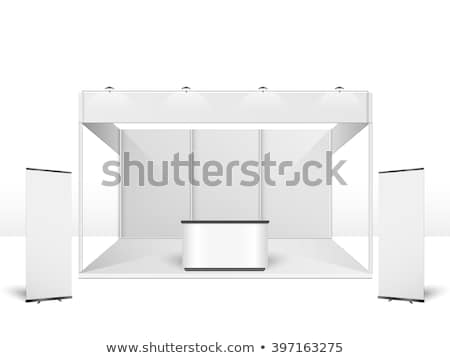 Stock fotó: White Exhibition Stand