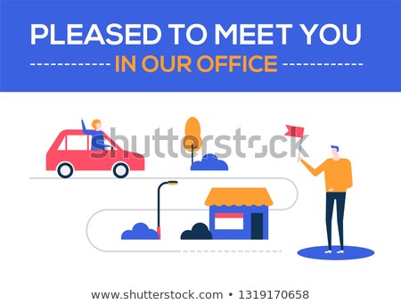 ストックフォト: Pleased To Meet You In Our Office - Flat Design Style Colorful Illustration