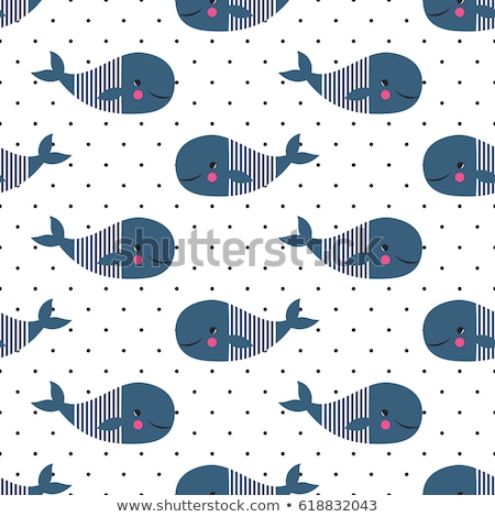 Stock photo: Seamless Pattern With Funny Sea Animals Vector Illustration With Adorable Fish Jelly Crab Seahor