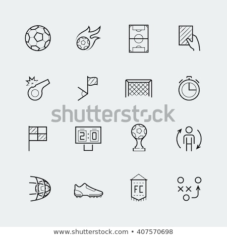 Stock photo: Icon Of Football Replace