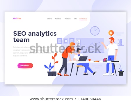 Foto d'archivio: Seo Analytics Team Landing Page Template