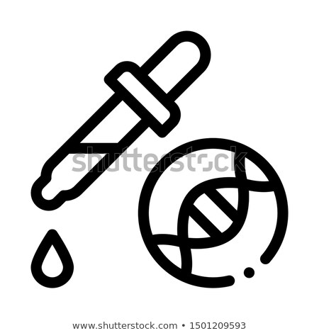 Stock photo: Liquid Dropper Pipette Biomaterial Vector Icon