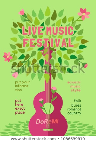 Stok fotoğraf: Musical Festival Invitation Vector Template