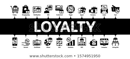 Zdjęcia stock: Loyalty Program Minimal Infographic Banner Vector