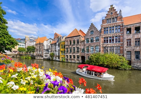 Foto stock: Ghent Canal Ghent Belgium