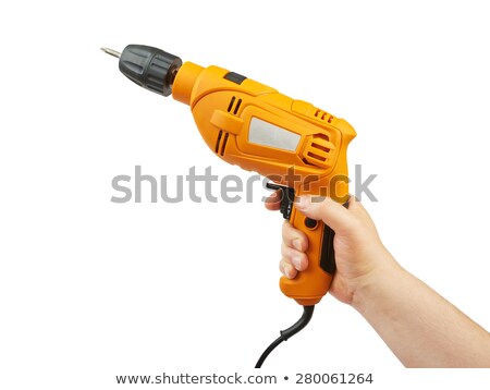 ストックフォト: Man Holding Cordless Drill