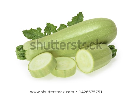 Foto stock: Fresh Vegetable Marrow Isolated On White