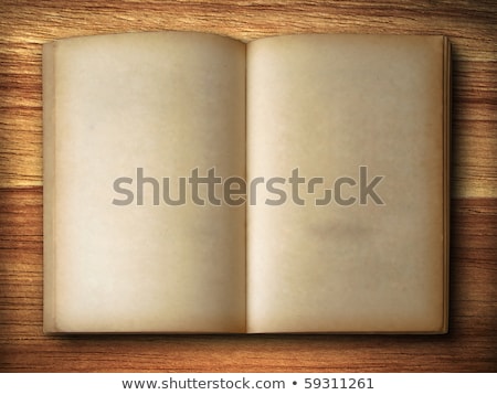 ストックフォト: Old Book Open Two Face On White Background