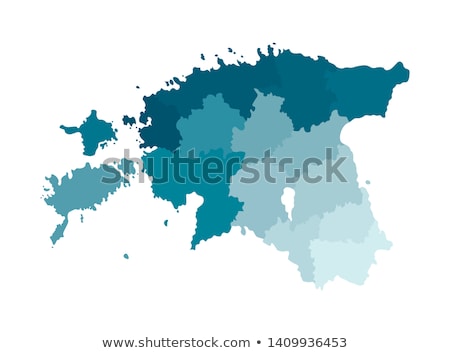 Foto stock: Silhouette Map Of Estonia